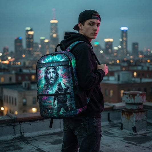 Urban Graffiti Glow Backpack – Street Art Neon Edition