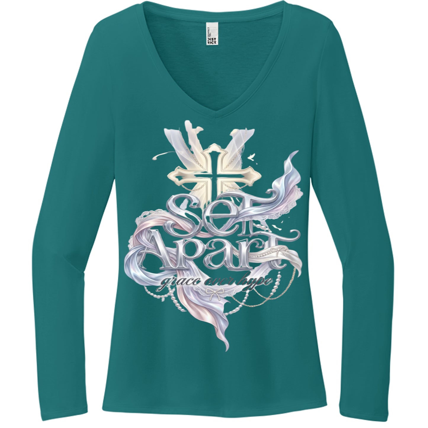 Heathered Teal - DT135 - FRONT